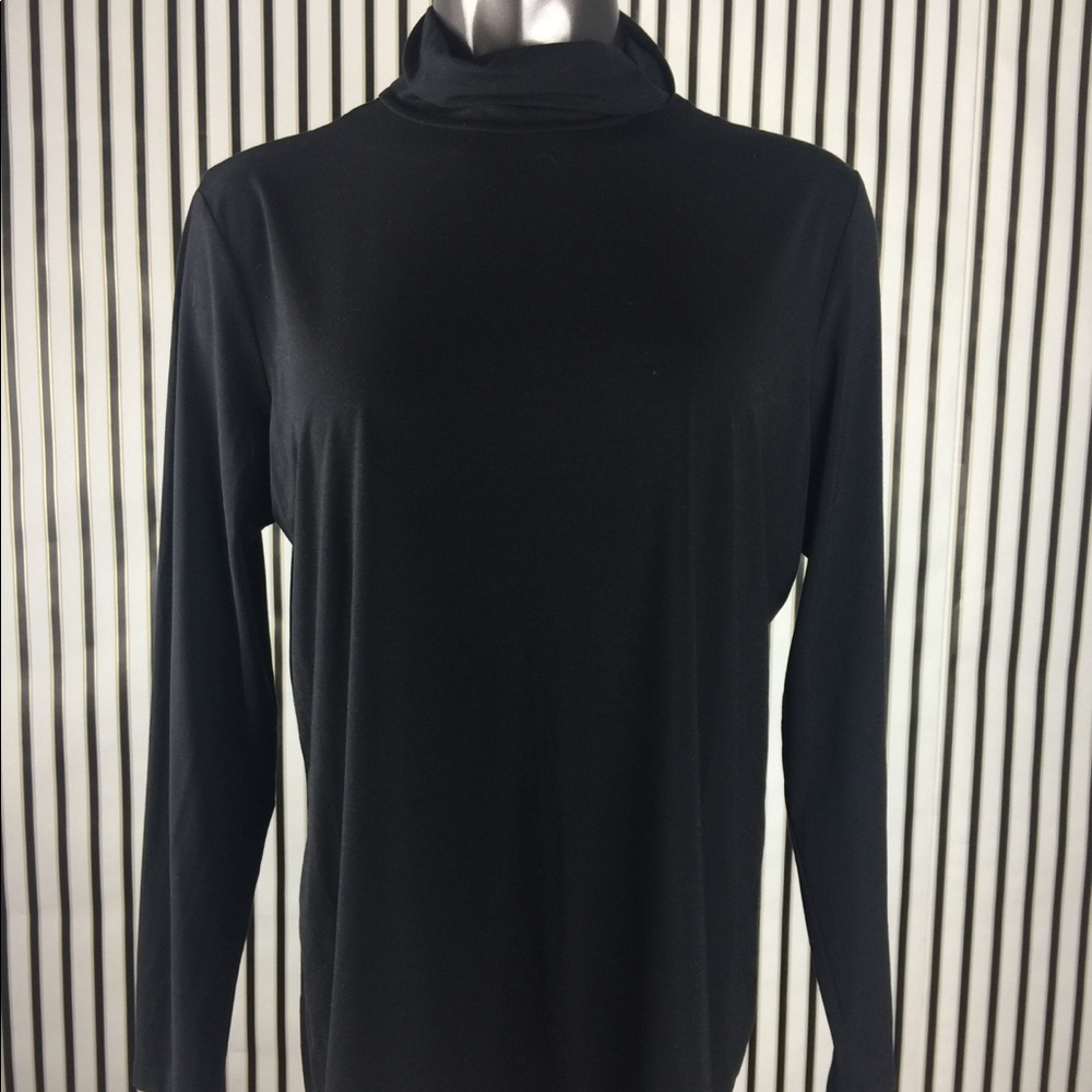J. McLaughlin Black Stretchy Turtleneck Sweater